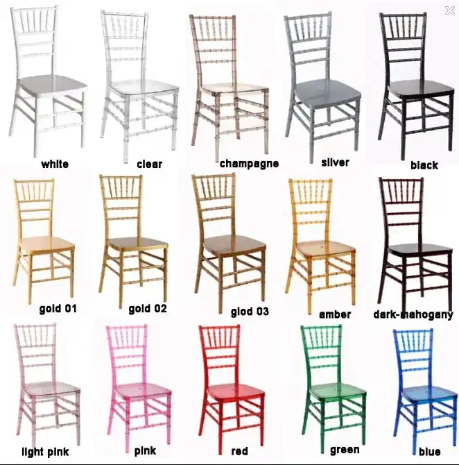 Outdoor Garden Furniture Wedding Event Acrylic Plastic PC Transparent Amber Chair