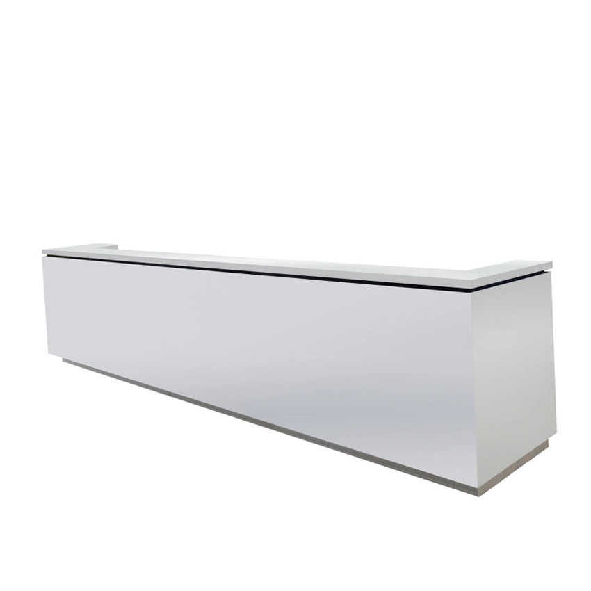 Hotel Hospital Reception Desk Customized White Office Wood Design Standing Reception Desk