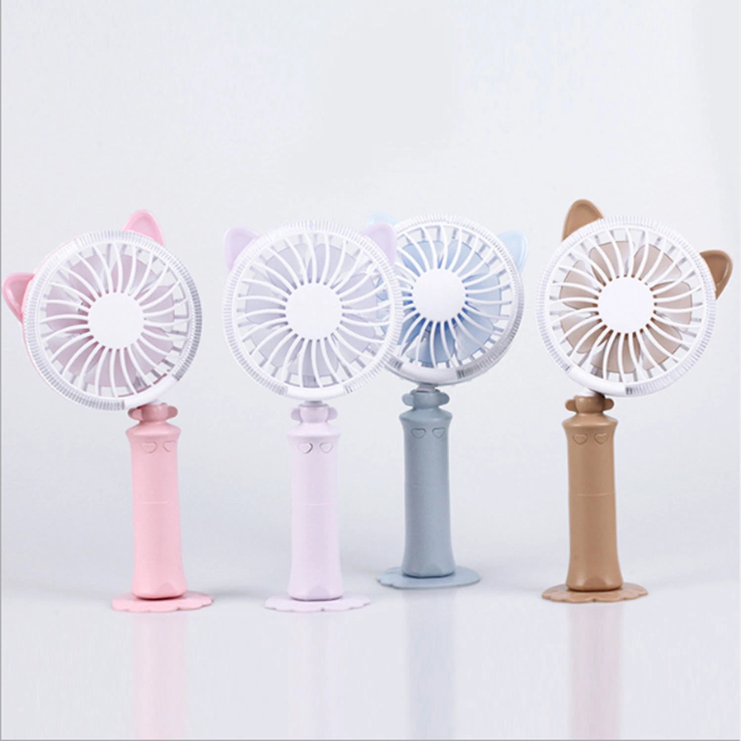 Mini Handheld Fan with LED Night Light USB Rechargeable