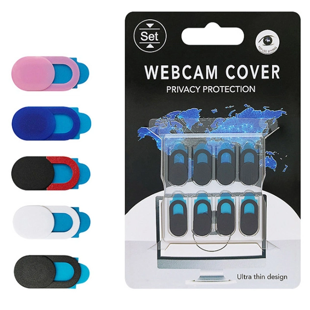 Custom Logo Webcam Cover Shutter Magnet Slider Plastic for iPhone Web Laptop PC for iPad Tablet Camera Mobile Phone Privacy Sticker