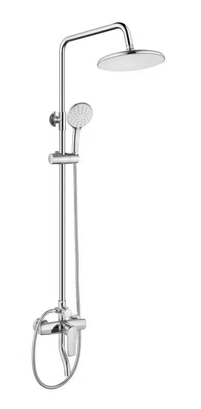 Sanitärkeramik Duschgehäuse 3-Wege-Funktionen Single Handle Messing Duschstange Duschkopf Niederschlag Duschsystem Set Dusche Wasserhahn Mit Badewanne