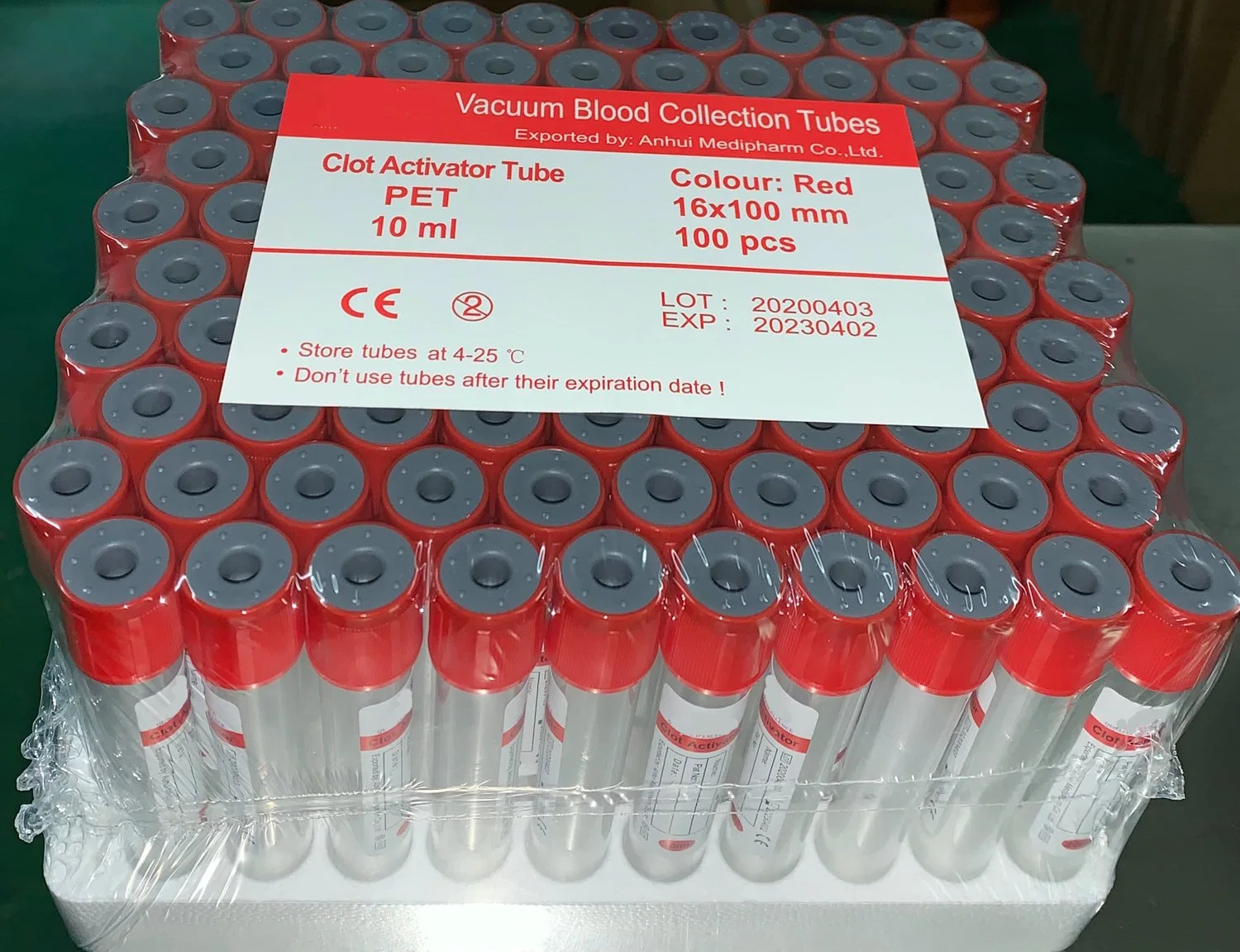 Vacuum Blood Collection Tube 10ml CE