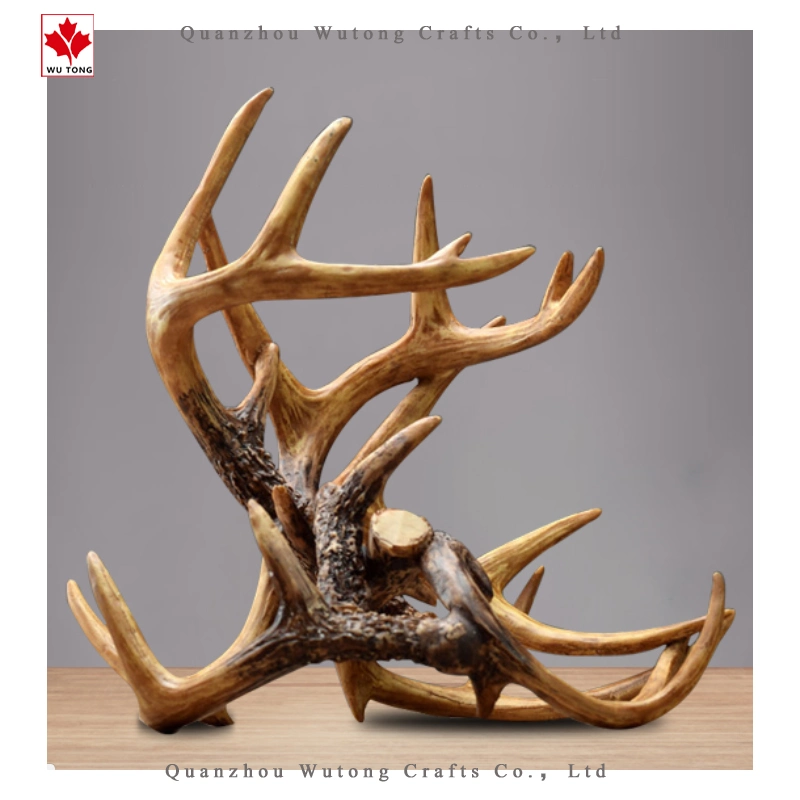 Custom Bottle to The Deer Antlers Figurine Resin Wine Rack