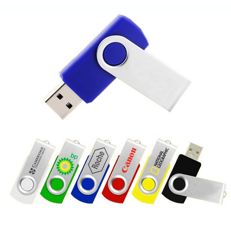 Venda por grosso de fábrica entrega rápida para uma unidade flash USB Swivel casos sem chips USB em pequena quantidade mínima