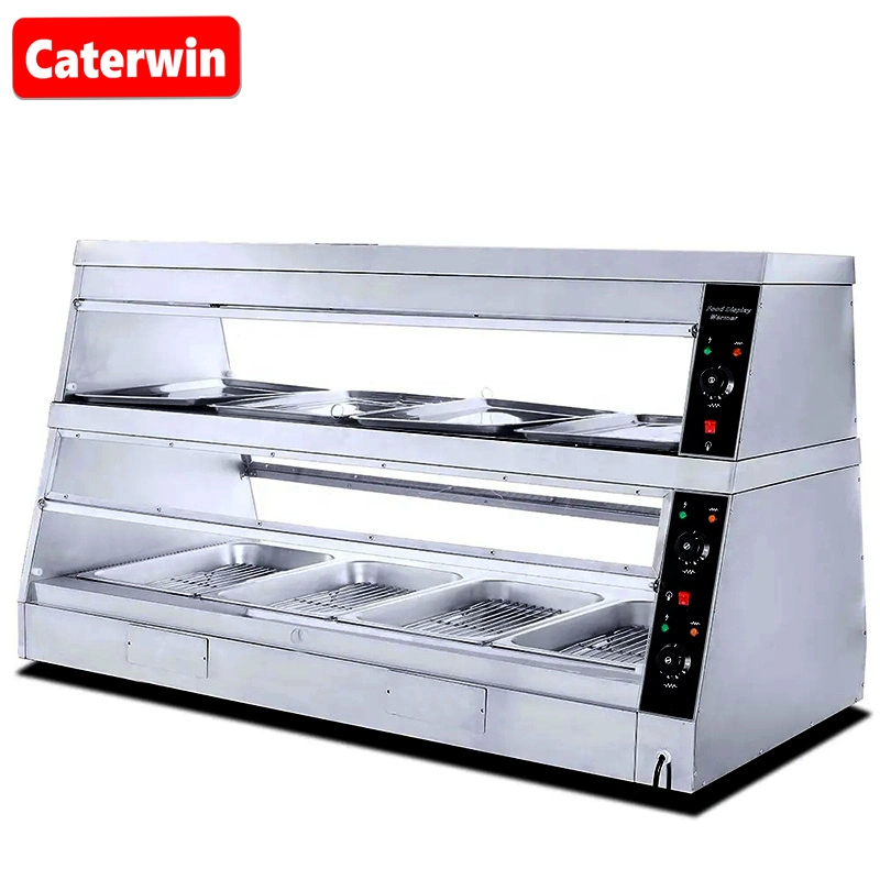 Equipamento de cozinha comercial Caterwin isolamento térmico armário de exibição de moisturização elétrico Estojo de exposição do aquecedor de alimentos de bancada