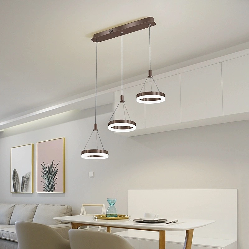 Wholesale/Supplier Smart Control Dimmable Hanging Linear Ceiling Light Chandelier Pendant LED Lamp