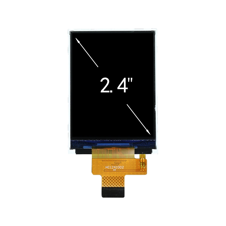 شاشة TFT LCD مقاس 2.4 بوصة 240 × 320، مقبس SPI يحتوي على 18 سن في الواجهة مع شاشة لمس مقاومة