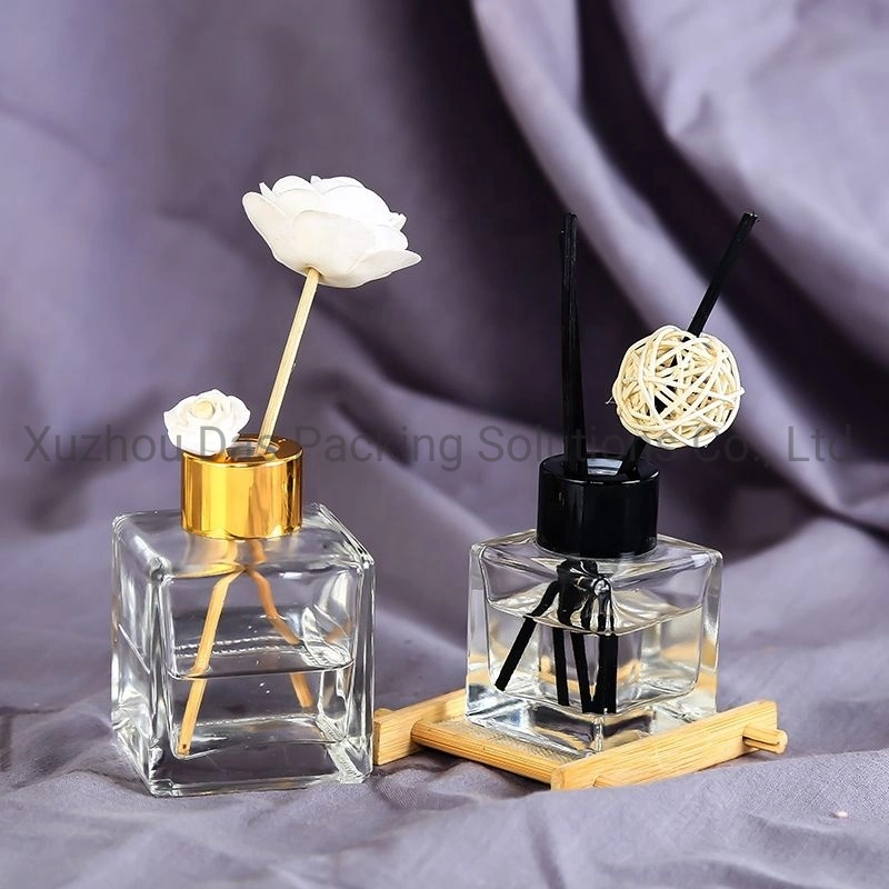 Custom Scent 100ml Clear Marble Aromatherapy Reed Diffuser Glass Bottle