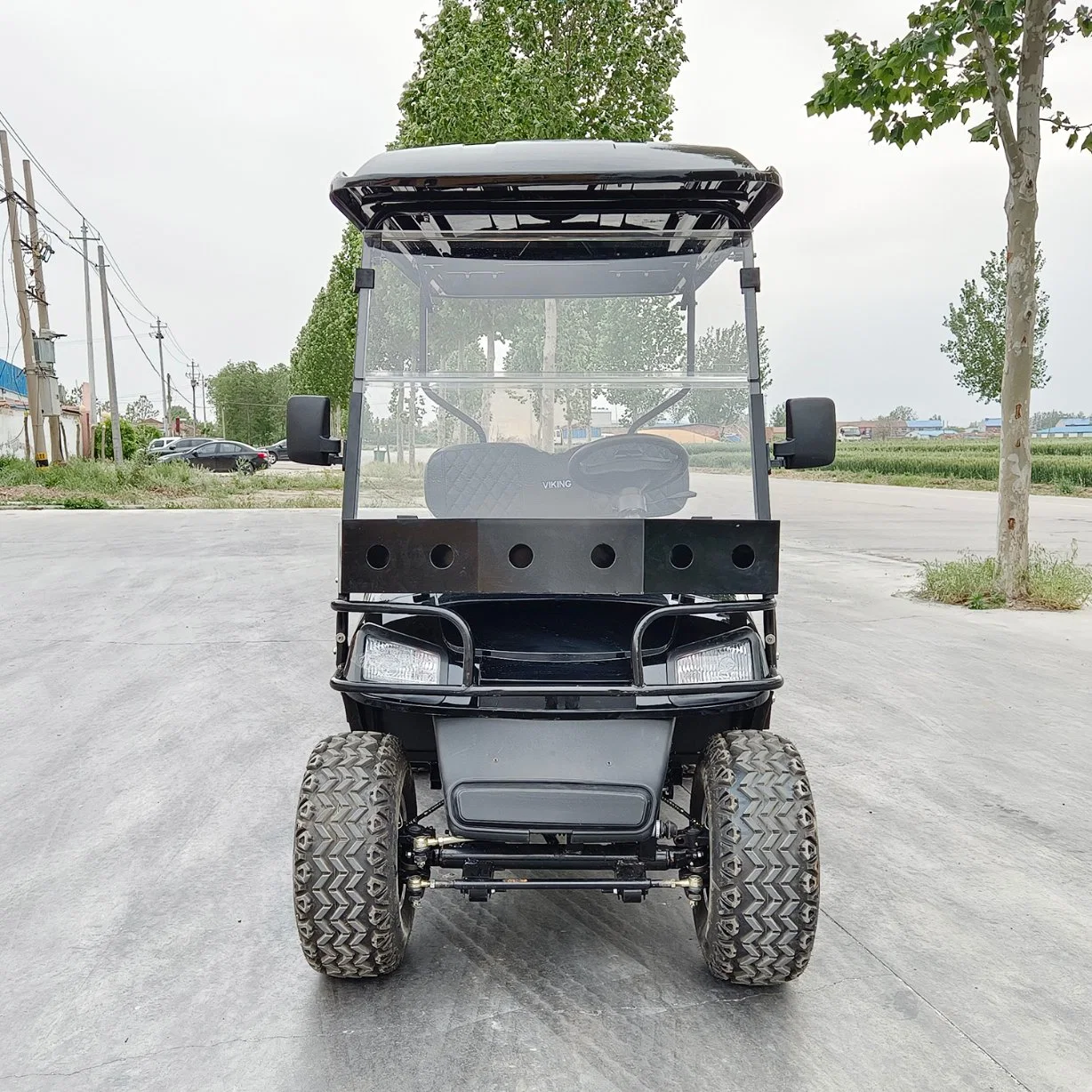 Carrito de Golf Negro eléctrico de 4 asientos para Servicio de habitación de Hotel