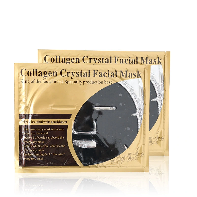 Commerce de gros OEM Gold/rose/blanc/couleur noire de gel de collagène naturel Chollagen couchage masque facial de cristal