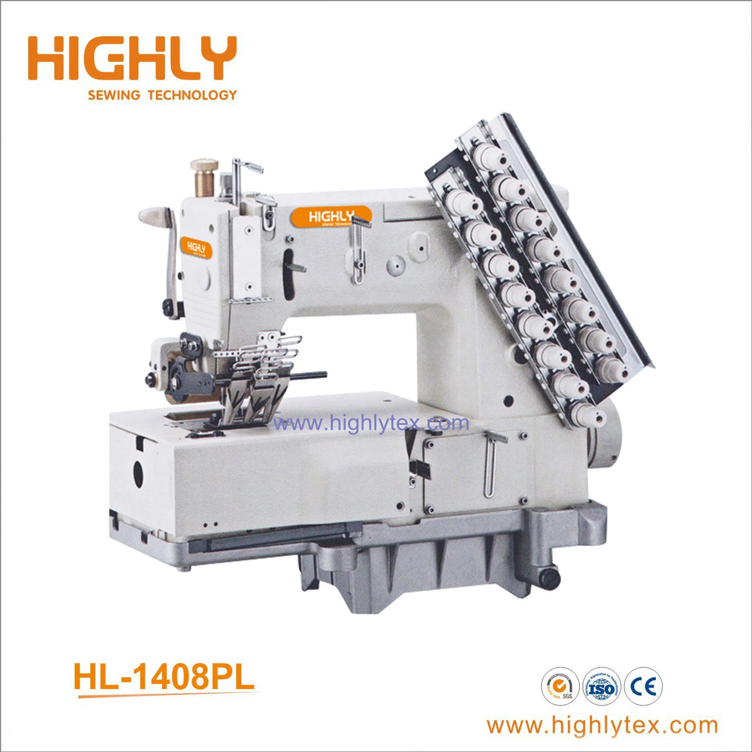 Eight Needle Flat Bed Double Chinastitch Sewing Machine