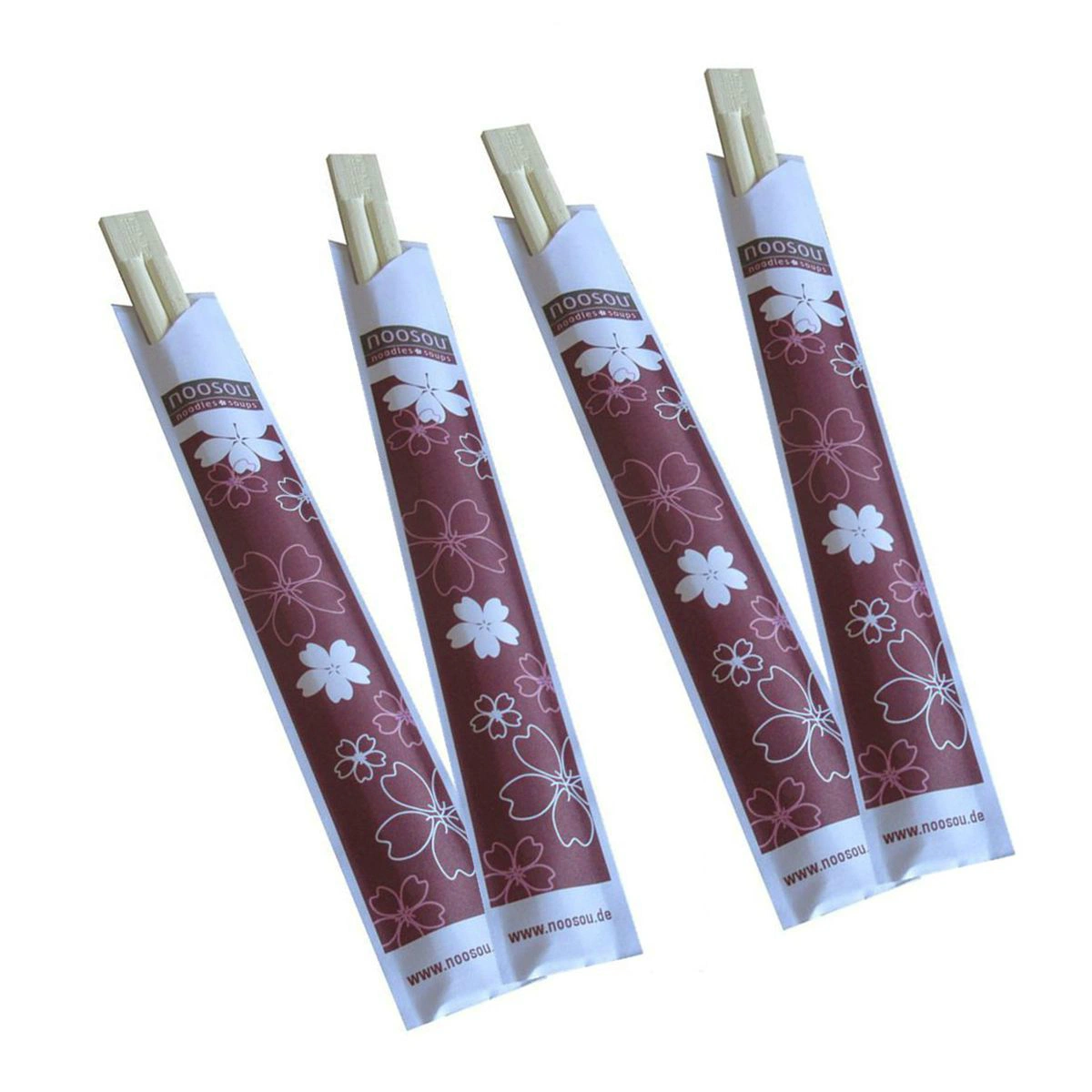 Custom 100% Natural Bamboo Chopsticks Disposable Bamboo in Semi-Paper Sleeves Chopsticks