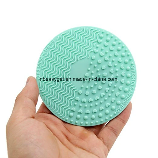 Round Shaped Silicone Makeup Brush Cleaner Pad Cleaning Mat Esg10378