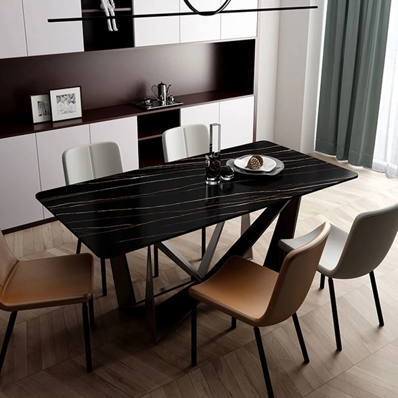 Comptoir en granite de marbre noir de l'or pour les armoires de cuisine Mobilier Table
