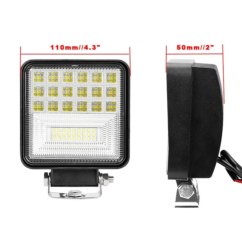 Carretilla elevadora de 4,3 pulgadas de piezas coches Offroad LED de luz de la conducción del trabajo de la luz automática