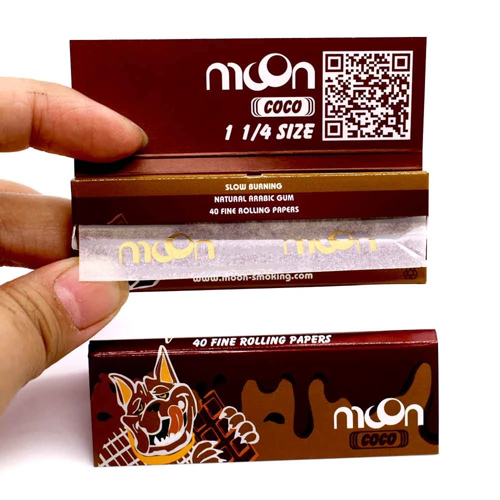 Marca personalizada aromatizado fumar Papéis Rolling Rolling personalizada OEM papel fumar cigarros de acessórios da Fábrica de Papel de plantas daninhas preço grossista