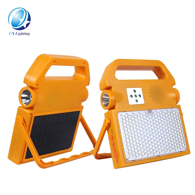 Outdoor Solar Portable Camping Flood Lights Charging Emergency Tent Lights Garden with Bluetooth Speaker