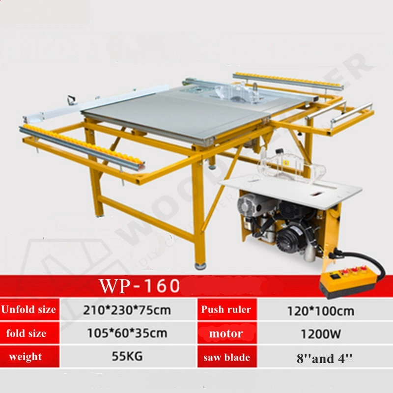 Wp-160 Bancada de Marcenaria Serra de Mesa Máquinas Serra Circular Serra de Mesa Portátil