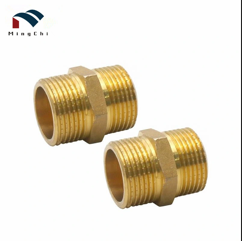 Mingchi Brass Nipple Male Female Brass Fitting Extension Nipple Water Supply