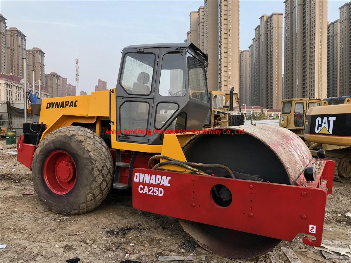 Los pequeños de compactación del suelo utilizado DYNAPAC CA25D Road Roller