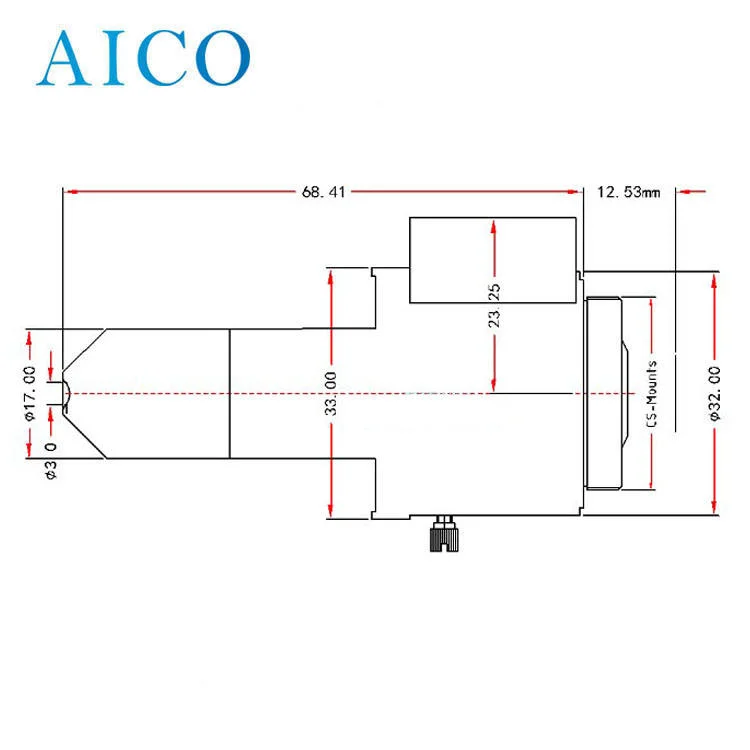 Focal Length 2.8 mm 1/2.5" Format F1.8 DC Auto Iris 2MP 2.8mm Wide Angle CS Mount Pinhole Megapixel Pin-Hole CCTV Lens