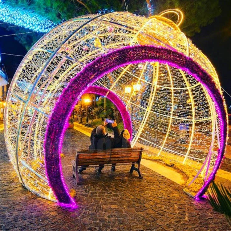 Décorations pour arbres de Noël géant énorme boule de noël Arch pour une utilisation en extérieur