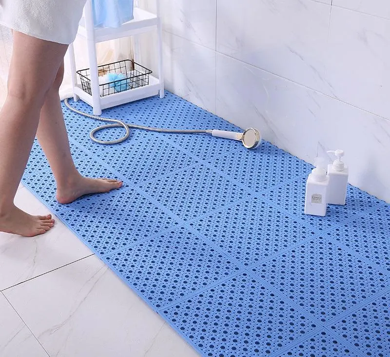 Ensemble de grandes tapis de bain anti-dérapants avec douche sécurisée Trou