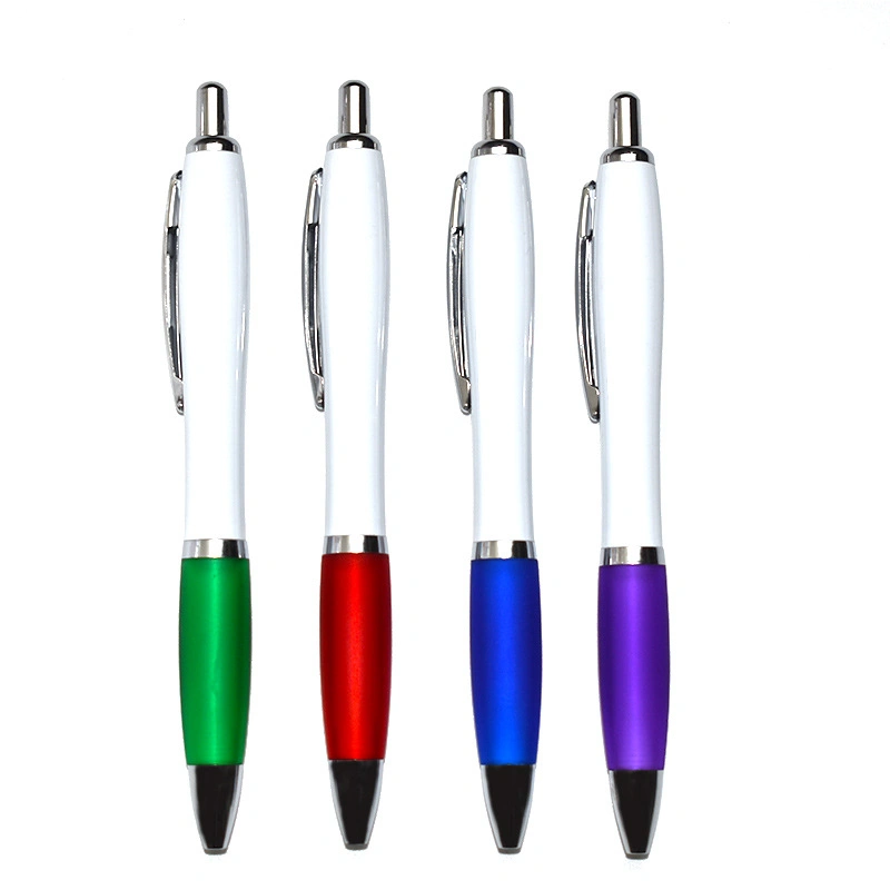 Promotional Custom Recycled Plastic Ballpoint Pens Ball Pens with Logo Advertising Ballpen