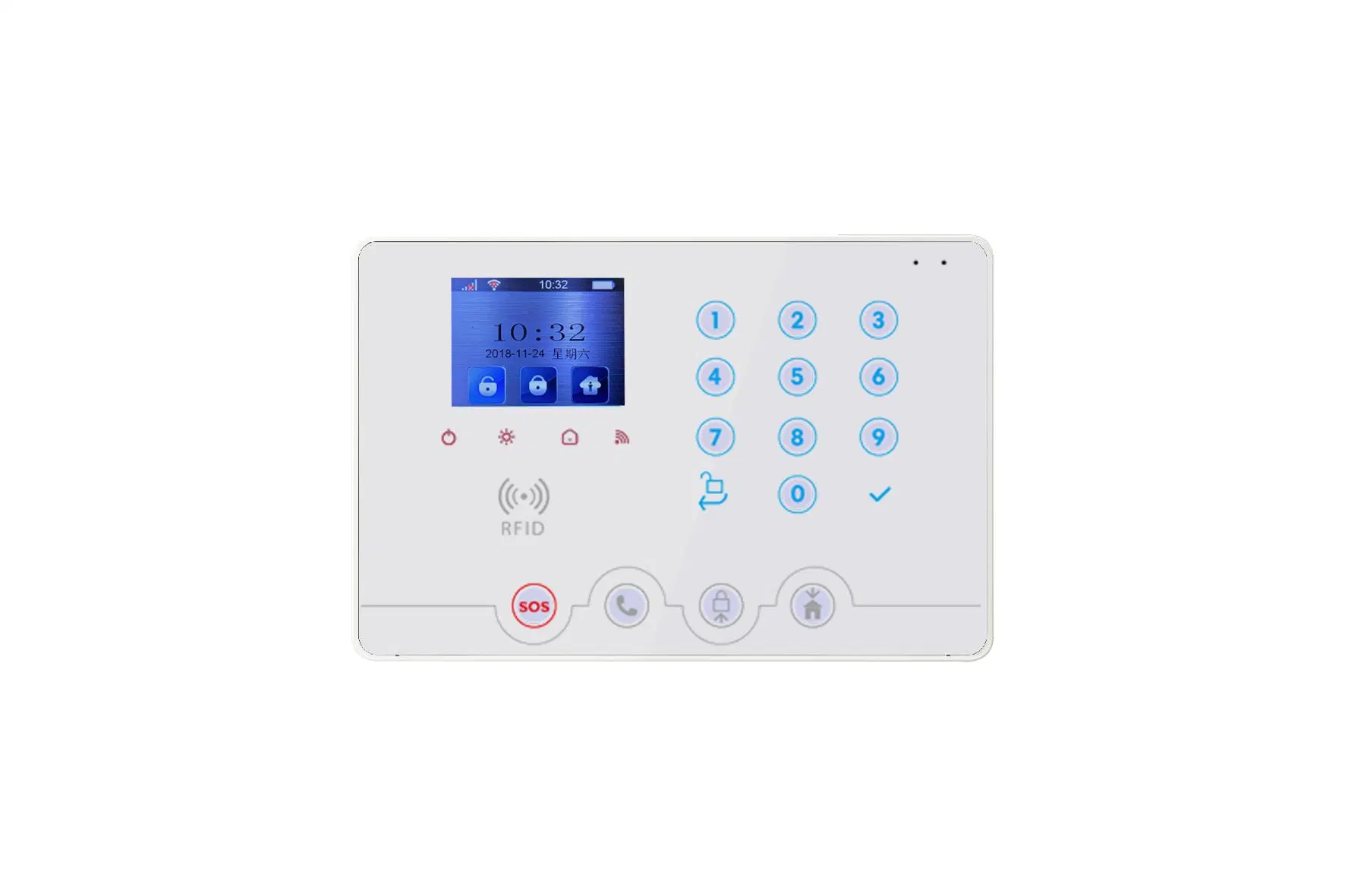 Exemplo gratuito de alarme de segurança 4G W4q GSM WiFi Home Alarm Sistema com Smart Home Appliance Control