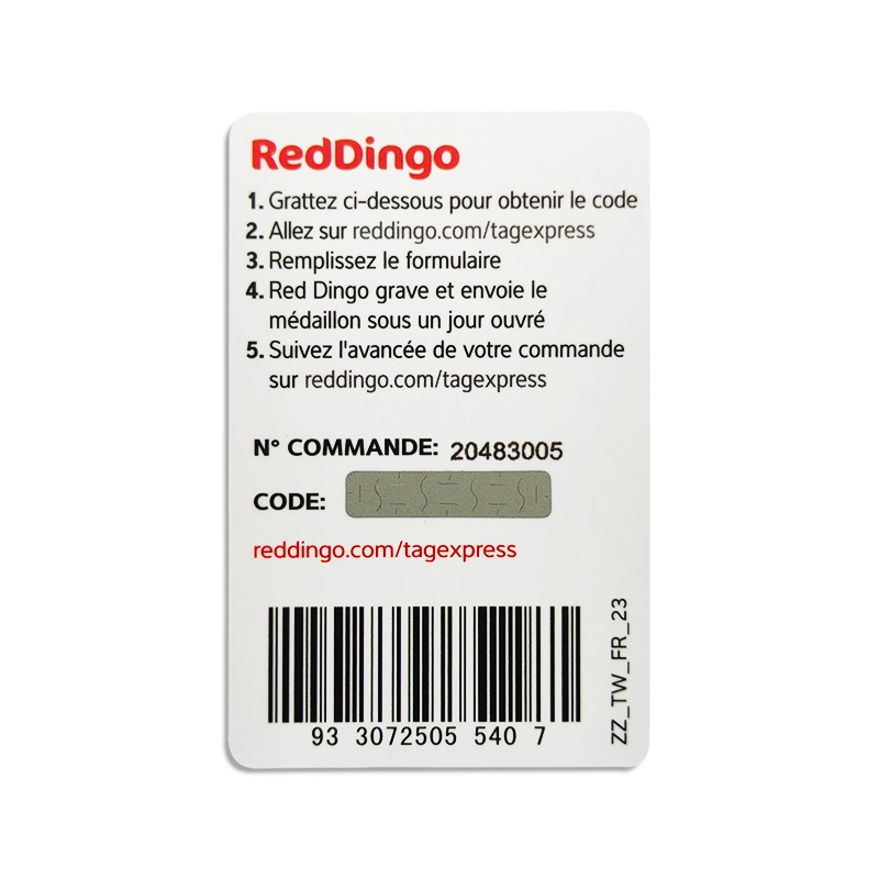 Cartes de membre en plastique PVC populaires avec code-barres pour la promotion.