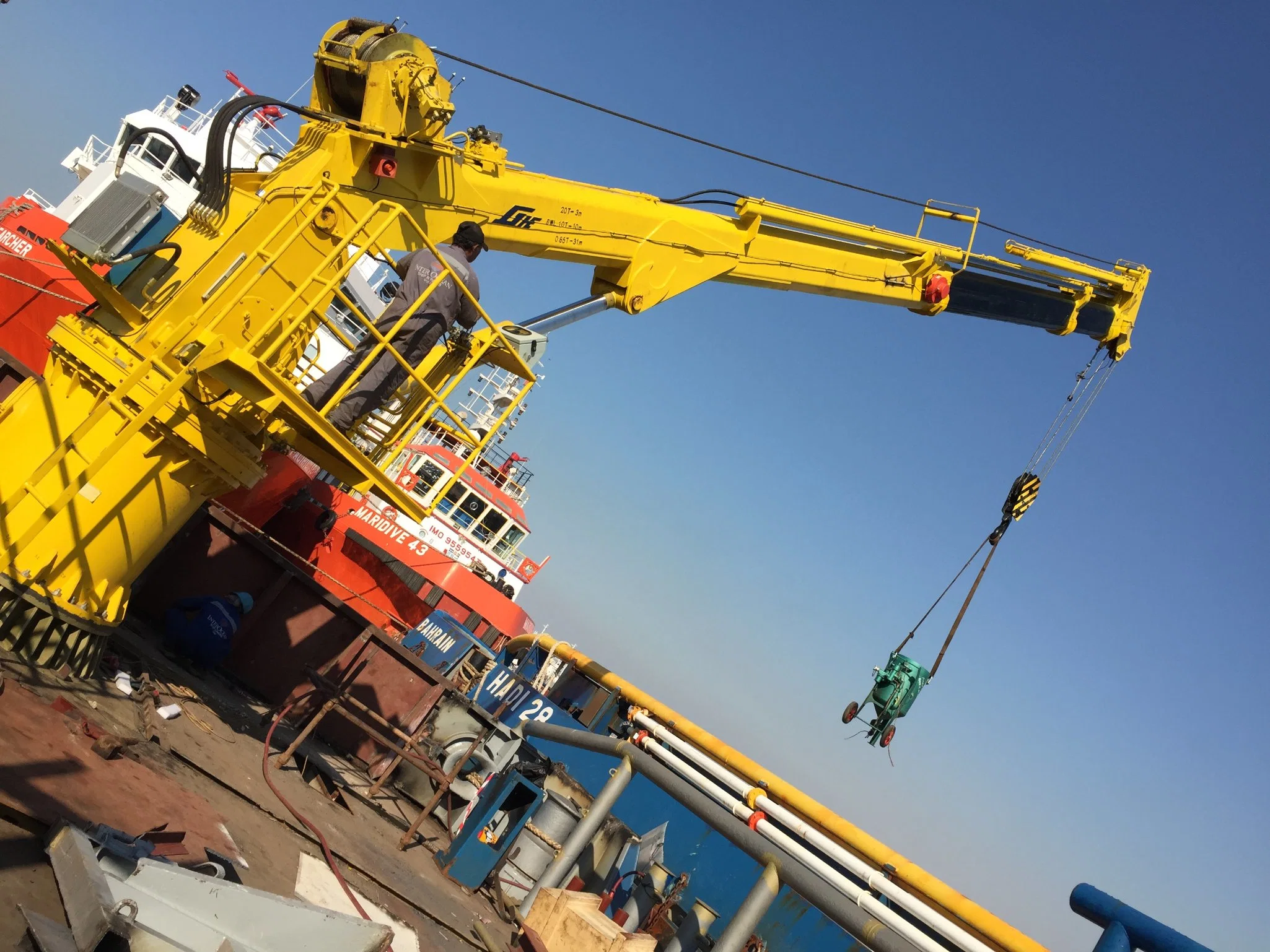 Telescopic Boom Crane Marine Deck Crane Hydraulic Crane