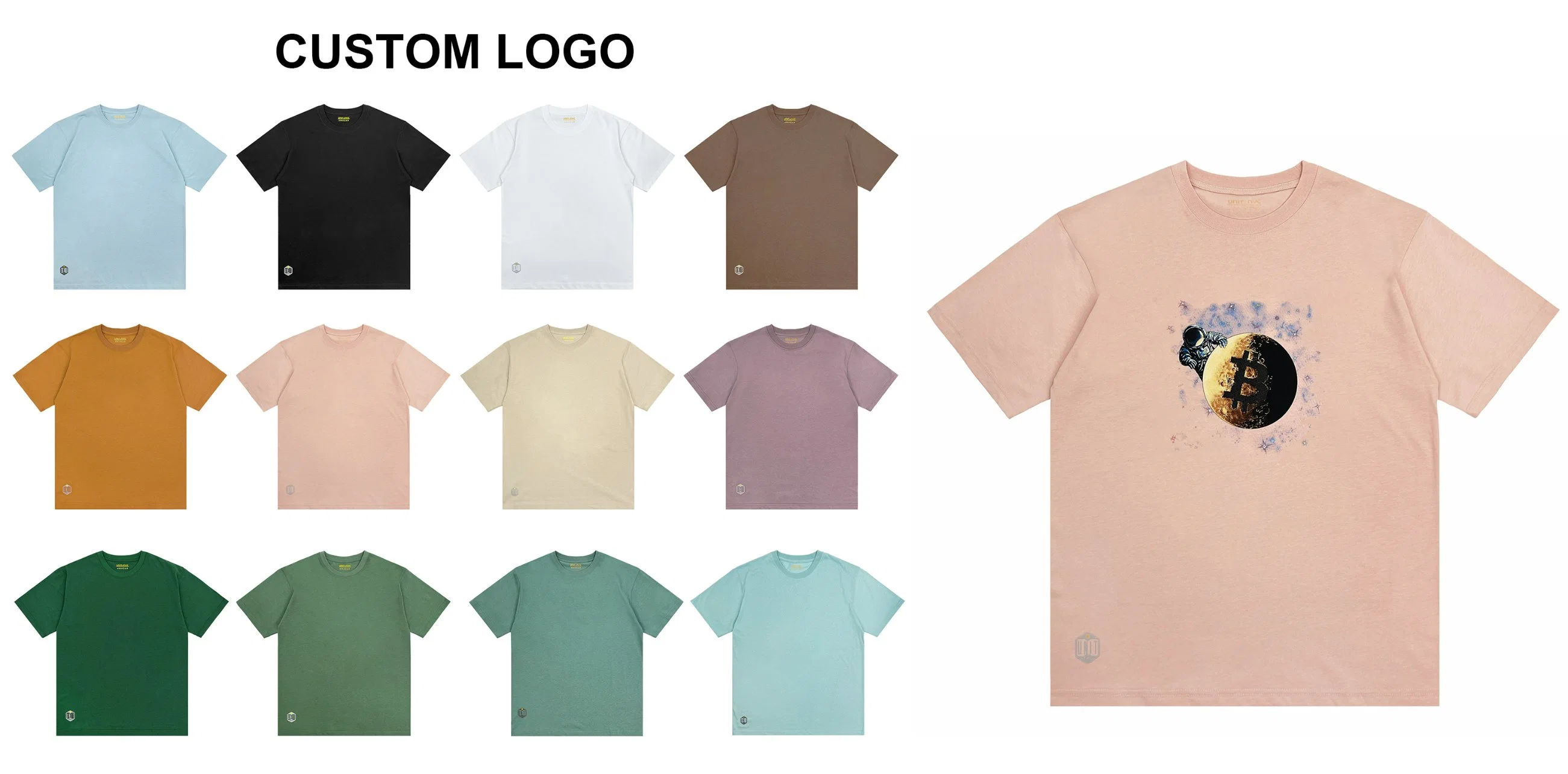 High Quality Manufacturer Custom Wholesale 100% Cotton 250GSM Many Colors Men Women Unisex Customizable Blank Casual T Shirt Men&prime; S T-Shirt T Shirts