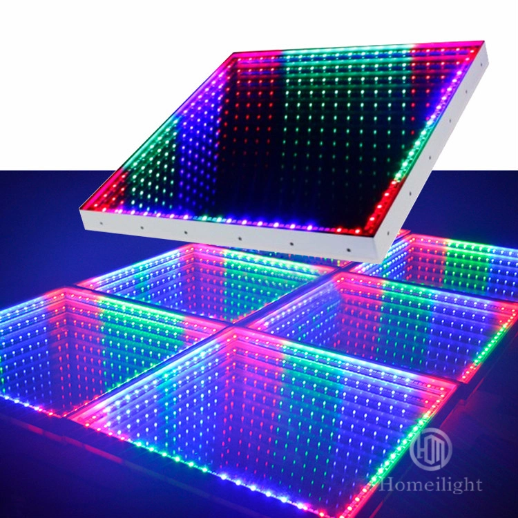 DIY Program Effects Floor Panels RGB 3 in 1 Rainbow Effect Lighting 3D Mirror Dance Floor for Wedding Party