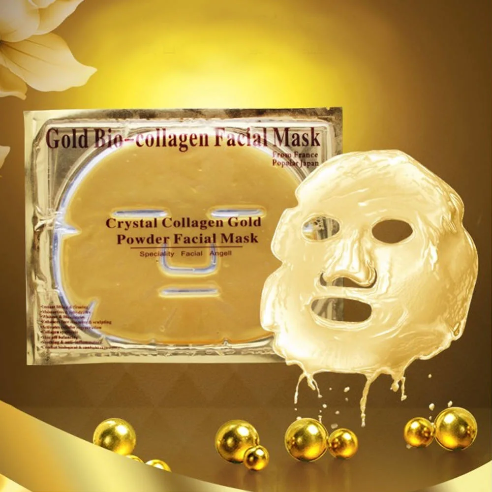 100% 24K Gold Pure Collagen Crystal Facial Mask for Female