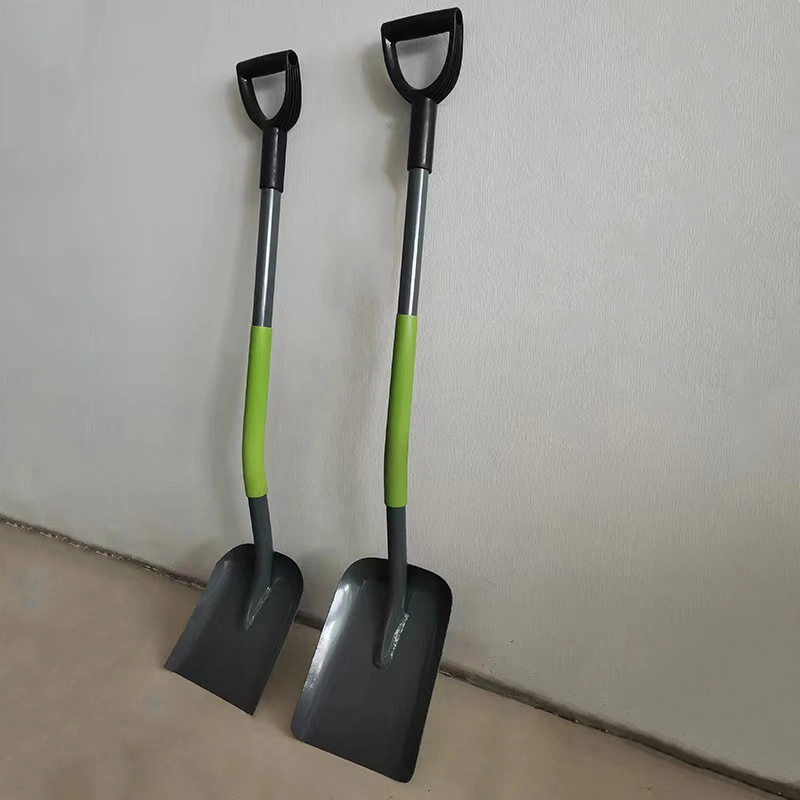 High quality/High cost performance  Ergonomics Shovel Metal Handle Garden Digging Square Shovel Spade for Europe Market