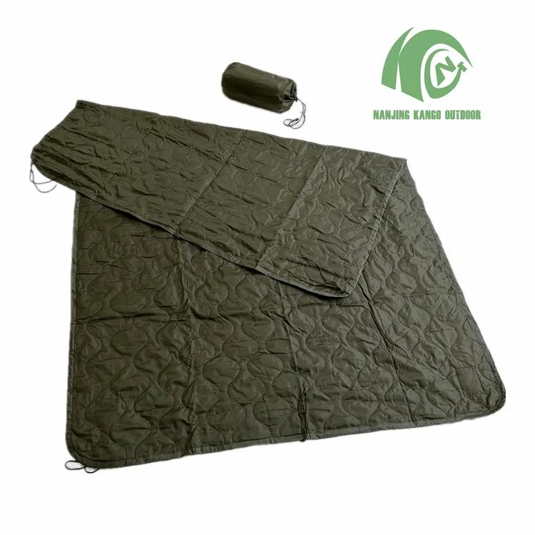 Portátil ligero Kango Poncho Liner una manta para caminatas al aire libre Camping Sandbeach