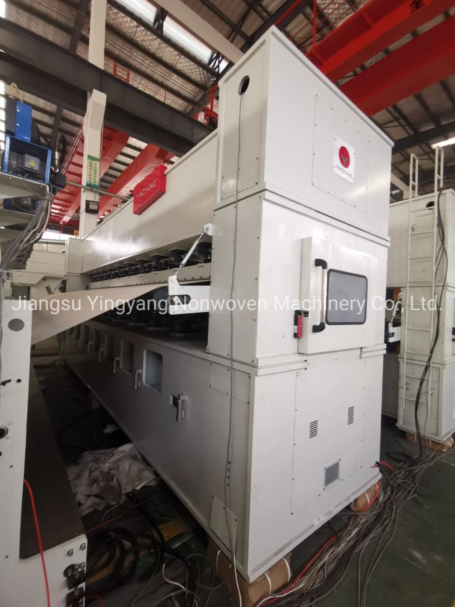 High-Needle Frequency High Speed Needle perfurado Heat Setting Production Line