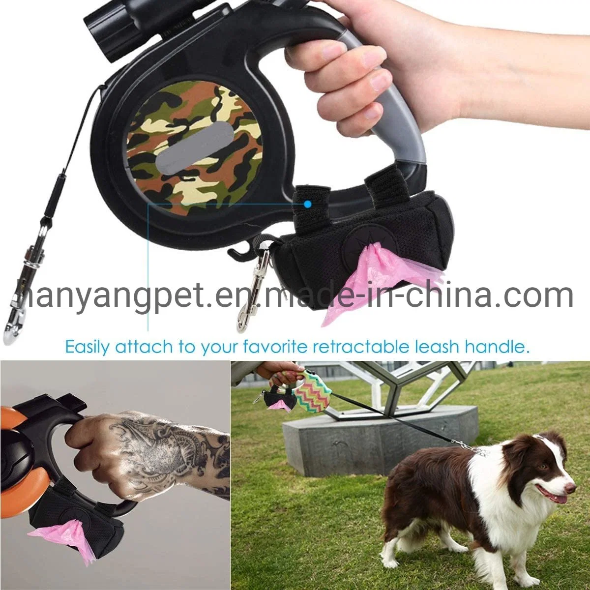 Hanyang Pet Products Pet Accessories Custom Design Metal Hardware Dog Poop Bag Holder