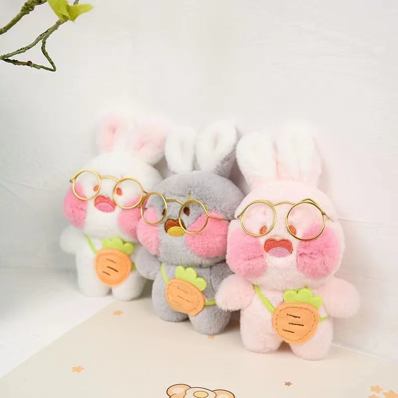 Cartoon Plush Culture Rabbit Key Chain Pendant Toot Face Bunny Doll Backpack Accessories Grab Machine Doll Gift