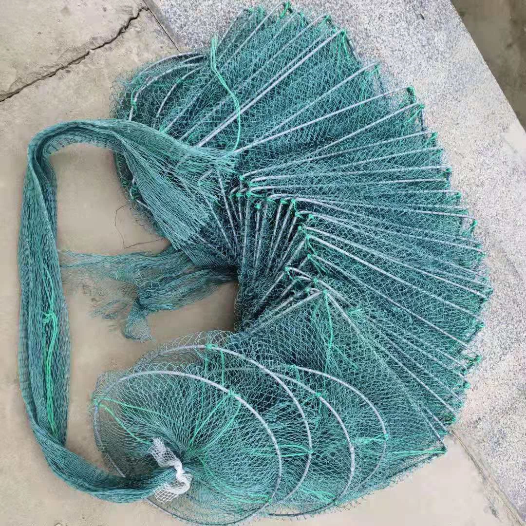 Factory Price Commercial Fishing Long Professional Fishing Net Folding Crab Trap