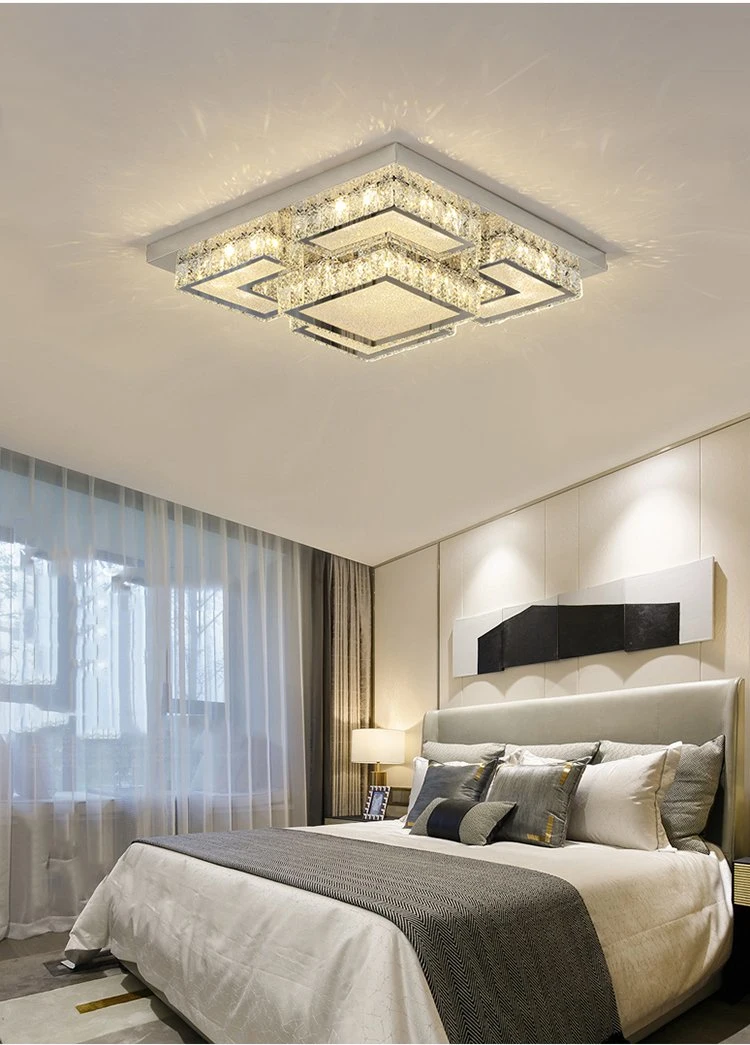 Lámpara de araña de luces de cristal de lujo moderno techo simple LÁMPARA DE LED la iluminación interior de lujo americana para decorar el dormitorio Salón Hotel