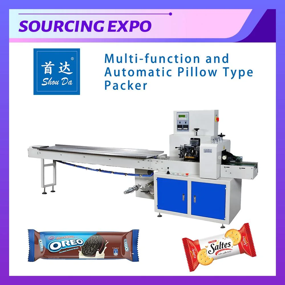 Factory Price High Speed Manual Automatic Flow Pack Horizontal Food Pillow Packing Machine