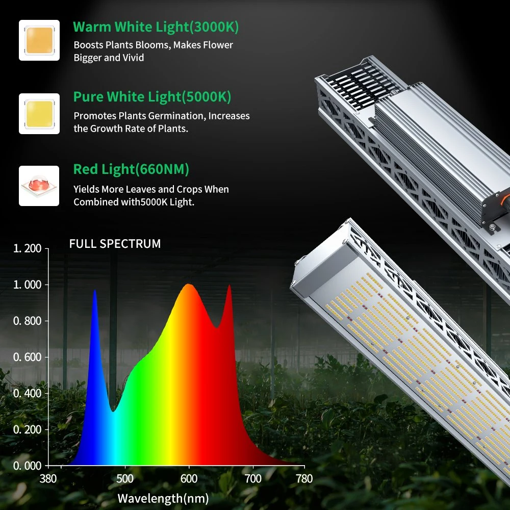 Verduras de invernadero comercial de la flor de espectro completo de las luces de LED crecer las plantas de interior