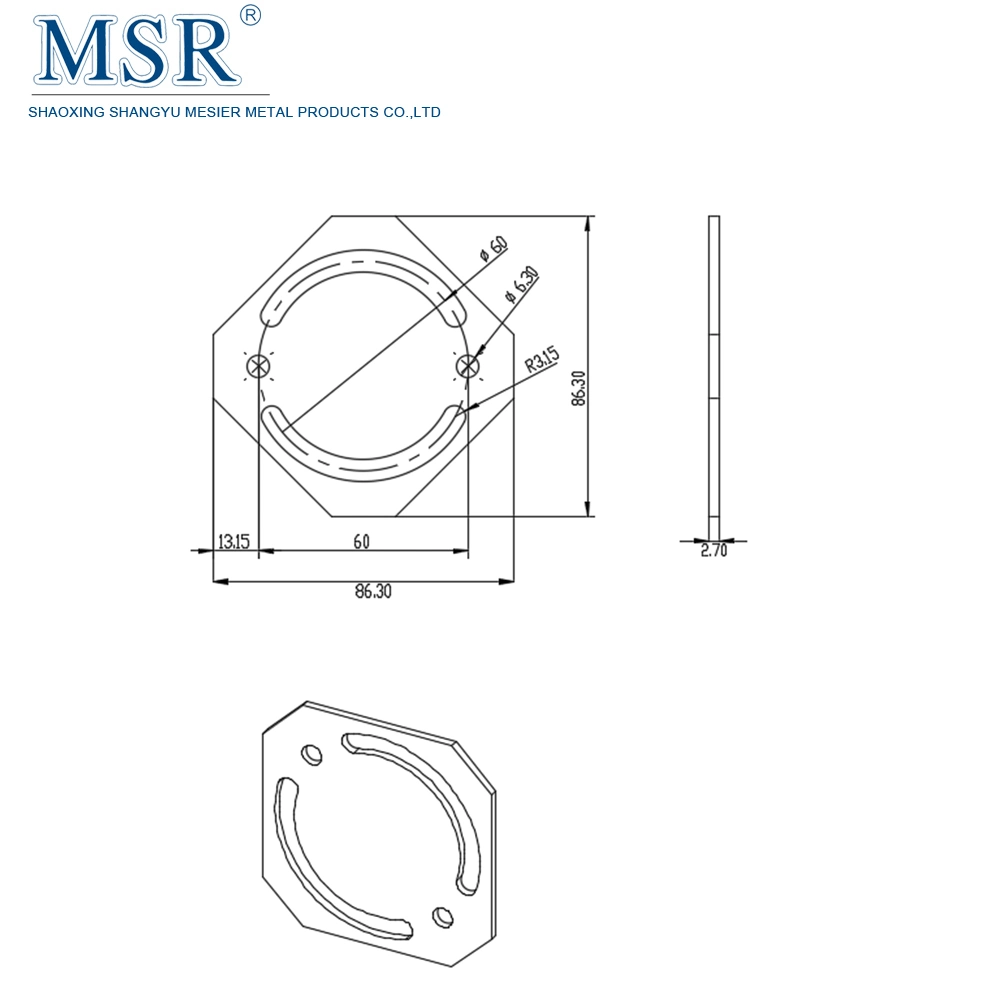 China Manufacturer Msr Flat Steering Connecting Plate for Aluminum Profile in 30