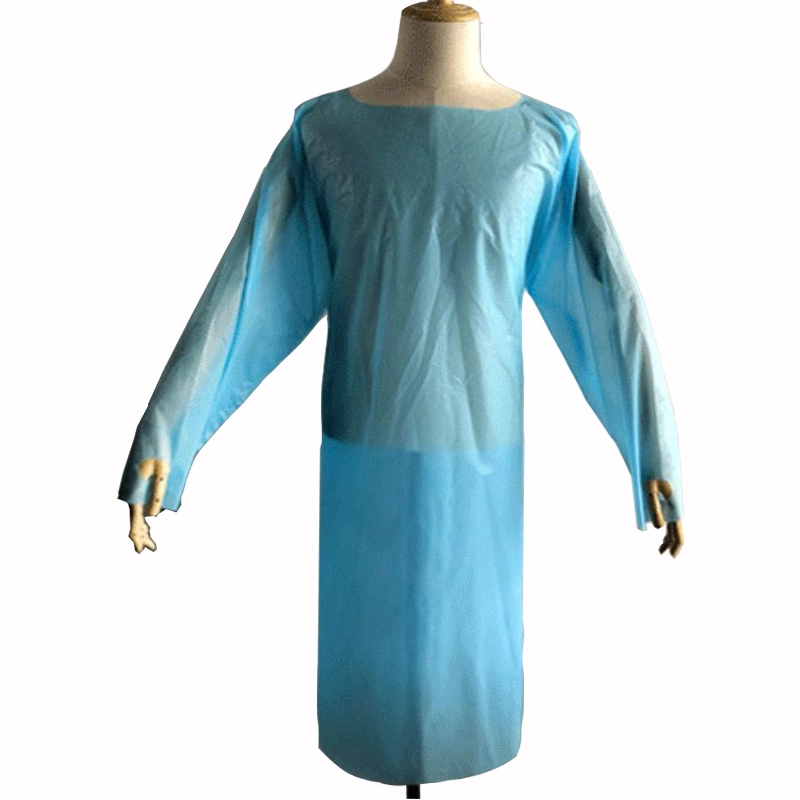 Good Quality CPE Thumb Loop Gown Surgical Gown (LY-PSG)