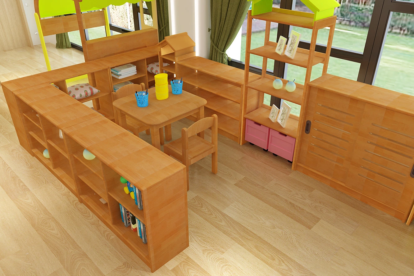 Solid Wood Beech Wood Kids Table, Kids Game Playing Table, Children Table, Preschool Furniture Table