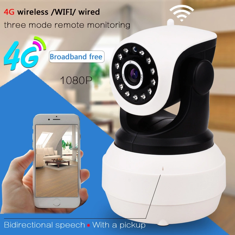 1080P HD de 2,0 MP 3G 4G SIM Card Wireless WiFi de vigilancia CCTV Cámara IP con batería Bulit red p2p seguridad doméstica de vídeo