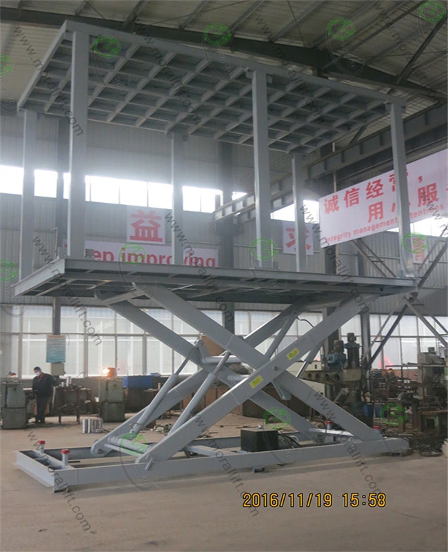 Easy Parking System Underground Scissor Car Lift with Roof