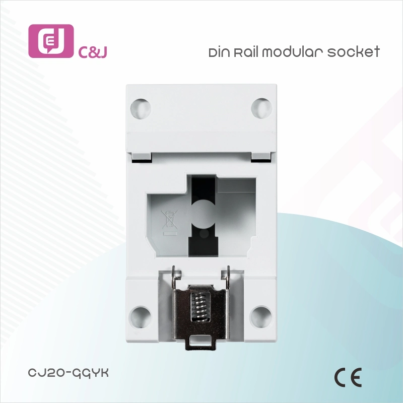 Modular EU Sockets Outlet with Kids Protection DIN Rail Modular Socket