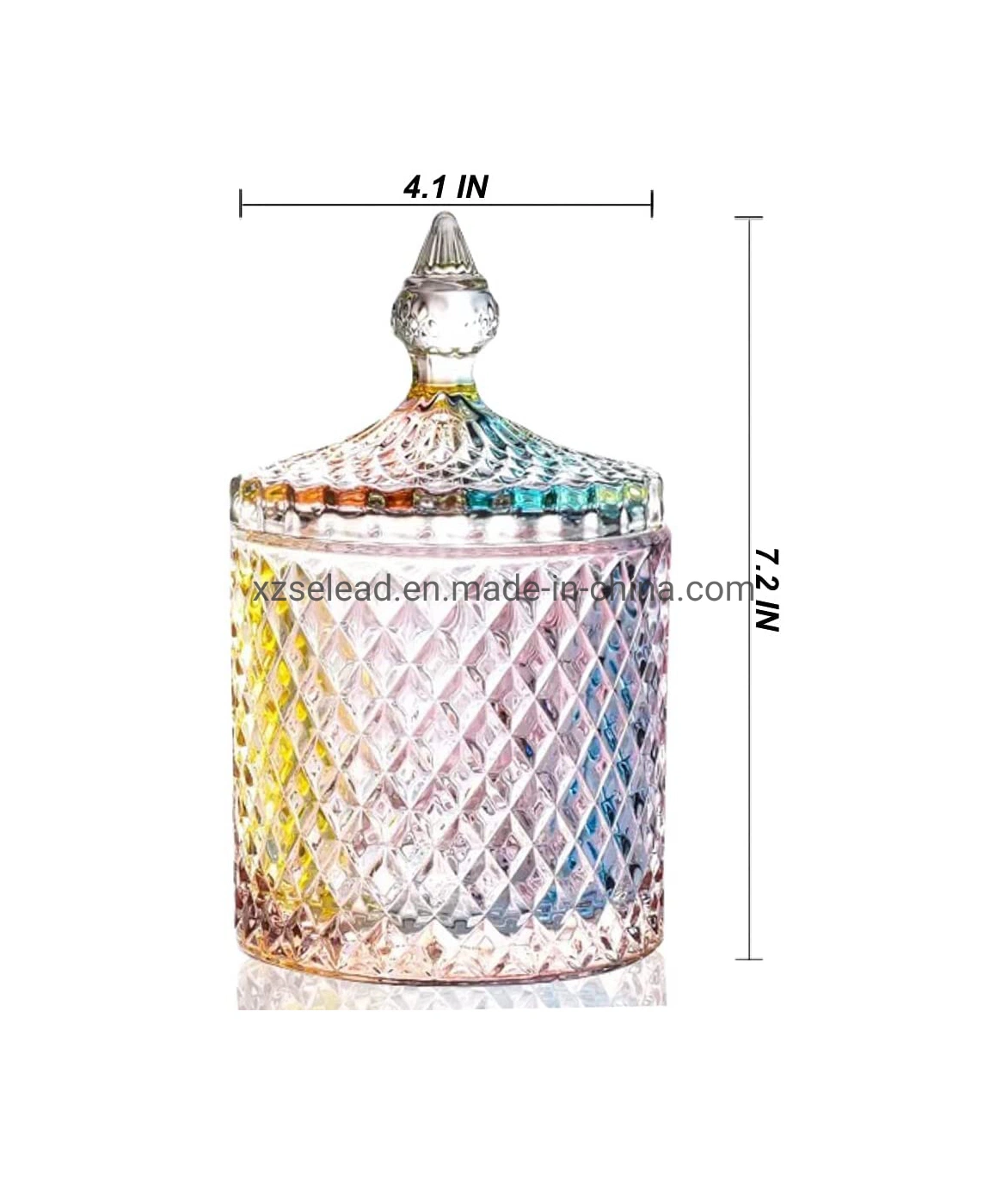 Glass Candy Jar Crystal Candy Jar Storage Container for House Decoration